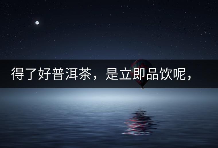 得了好普洱茶，是立即品飲呢，還是收藏？