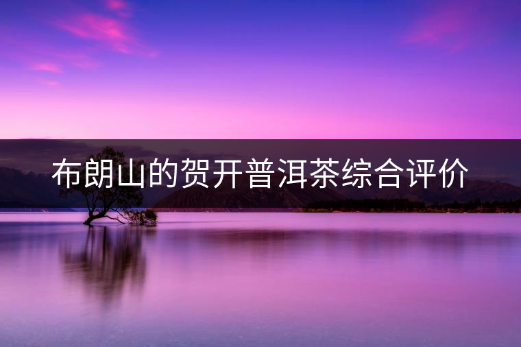 布朗山的賀開普洱茶綜合評(píng)價(jià)