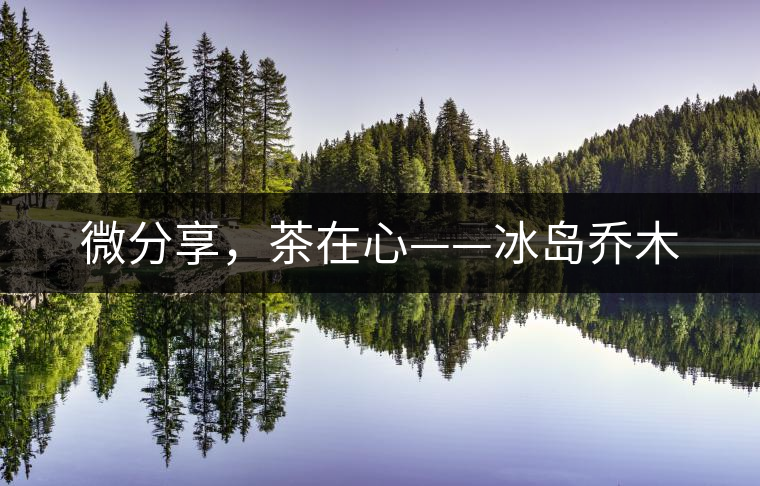 微分享，茶在心——冰島喬木