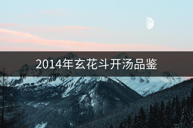2014年玄花斗開湯品鑒 2014年玄花斗開湯品鑒
