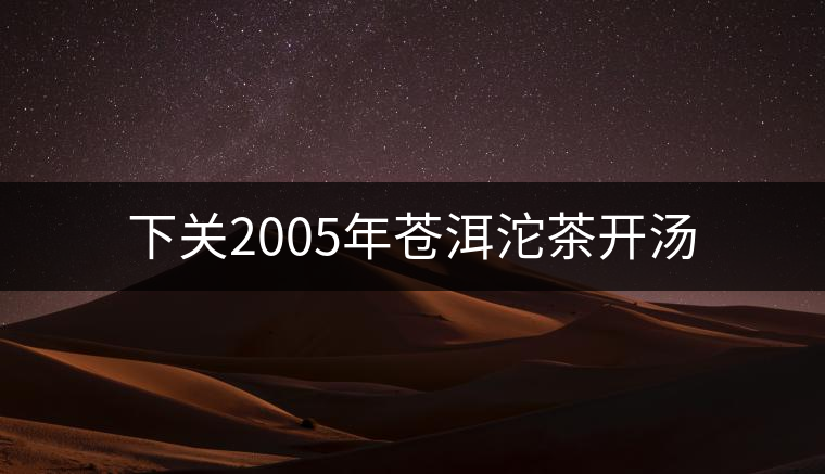 下關(guān)2005年蒼洱沱茶開湯