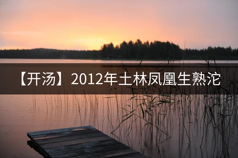 【開湯】2012年土林鳳凰生熟沱！