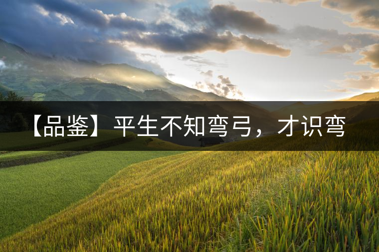 【品鑒】平生不知彎弓，才識彎弓，難舍彎弓