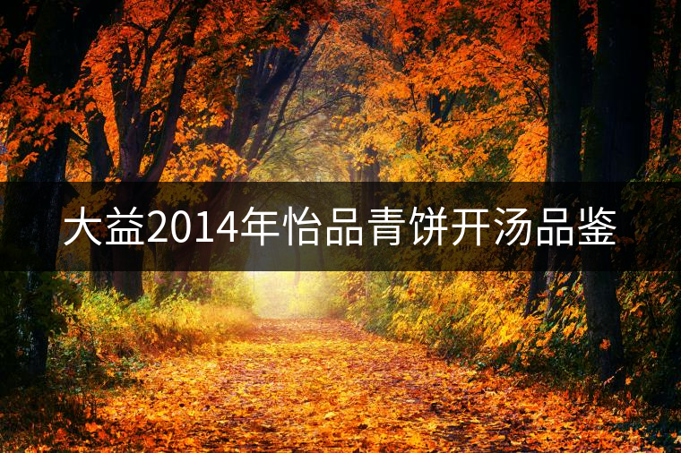 大益2014年怡品青餅開(kāi)湯品鑒