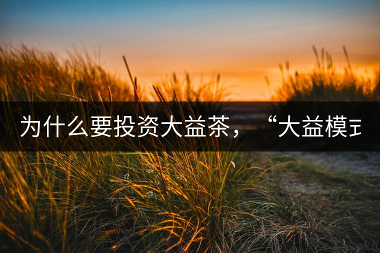 為什么要投資大益茶，“大益模式”告訴你！