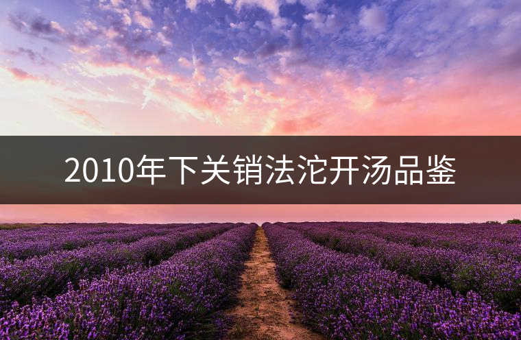 2010年下關(guān)銷法沱開(kāi)湯品鑒