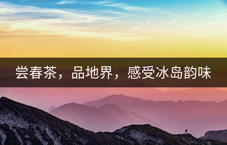 嘗春茶，品地界，感受冰島韻味