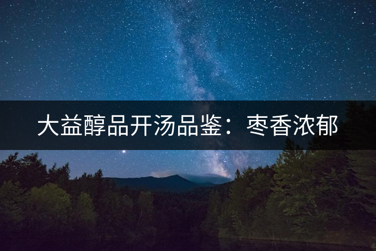 大益醇品開湯品鑒：棗香濃郁