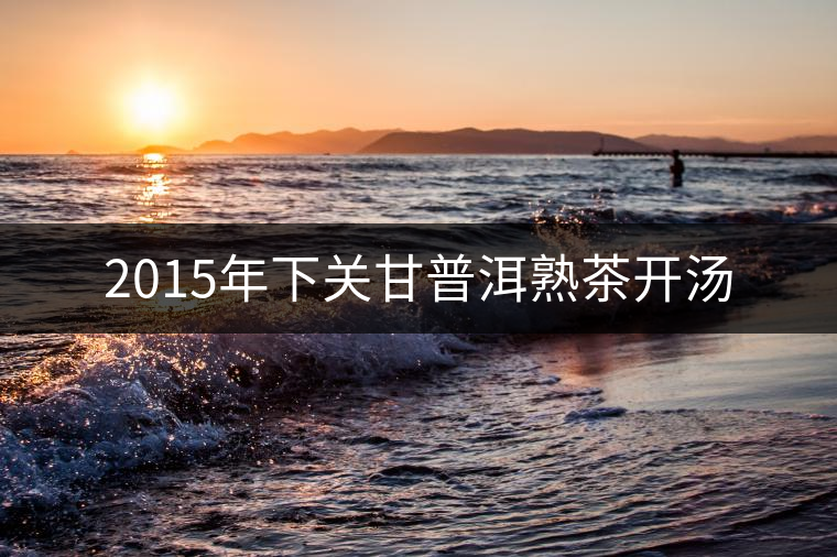 2015年下關(guān)甘普洱熟茶開湯 2015年下關(guān)甘普洱熟茶開湯