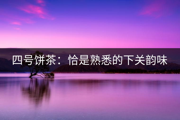 四號餅茶:恰是熟悉的下關韻味 四號餅茶:恰是熟悉的下關韻味