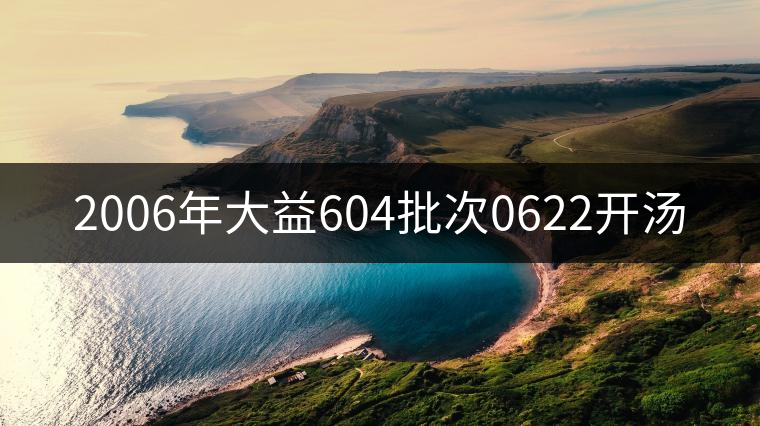 2006年大益604批次0622開(kāi)湯 2006年大益604批次0622開(kāi)湯