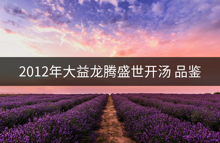 2012年大益龍騰盛世開(kāi)湯 品鑒