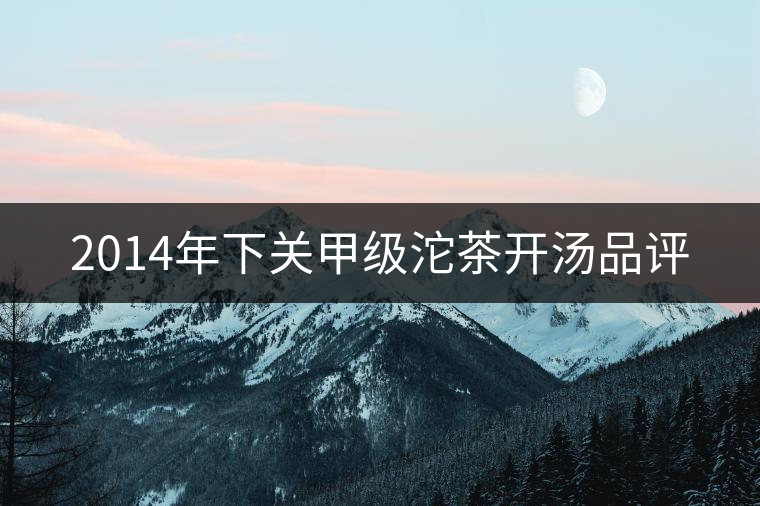 2014年下關(guān)甲級(jí)沱茶開湯品評(píng) 2014年下關(guān)甲級(jí)沱茶開湯品評(píng)
