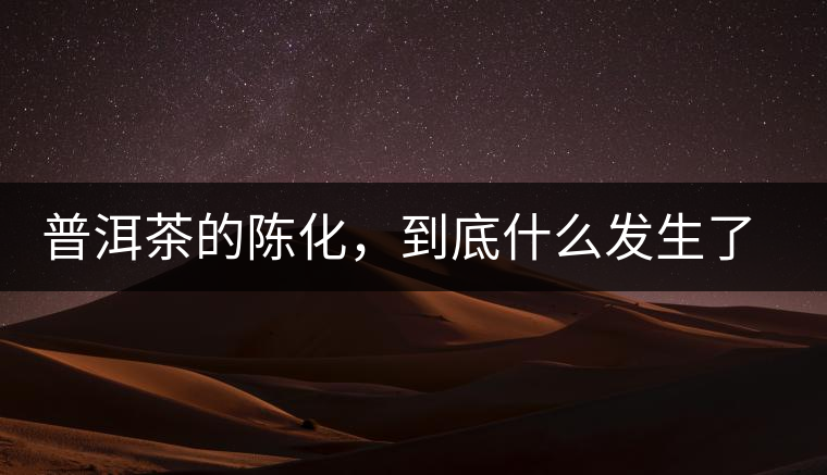 普洱茶的陳化，到底什么發(fā)生了哪些變化？