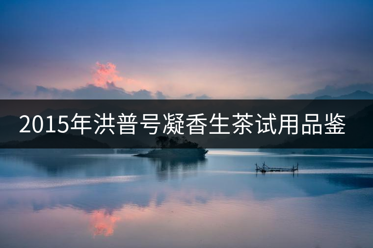 2015年洪普號凝香生茶試用品鑒報(bào)告 2015年洪普號凝香生茶試用品鑒報(bào)告