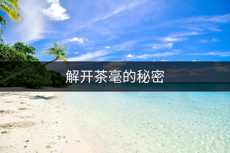 解開茶毫的秘密 解開茶毫的秘密