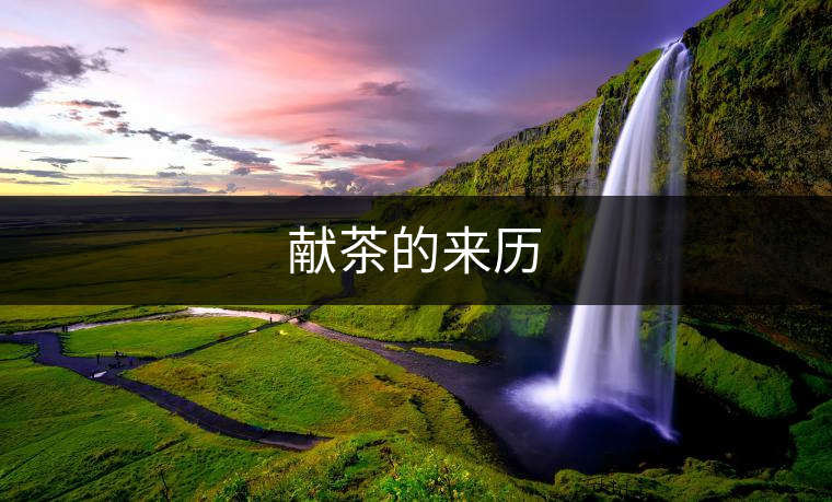 獻茶的來歷 獻茶的來歷