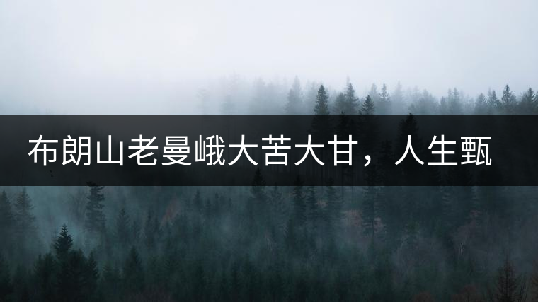 布朗山老曼峨大苦大甘，人生甄味