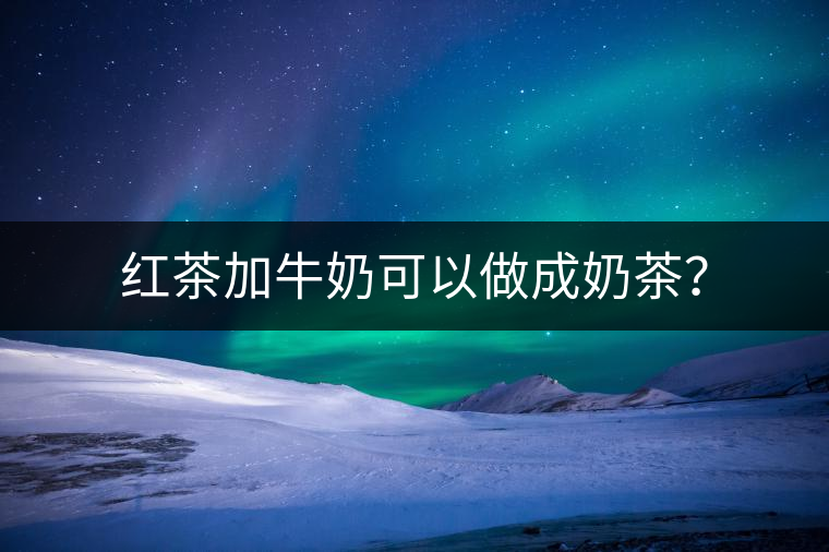 紅茶加牛奶可以做成奶茶？