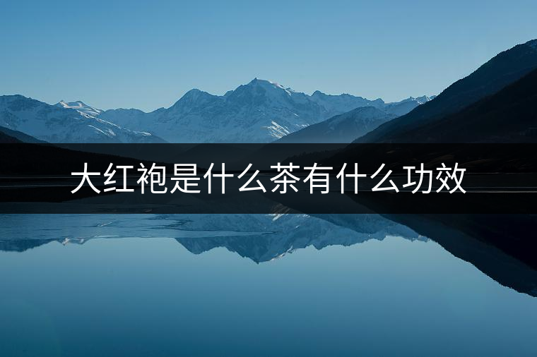 大紅袍是什么茶有什么功效 大紅袍是什么茶有什么功效