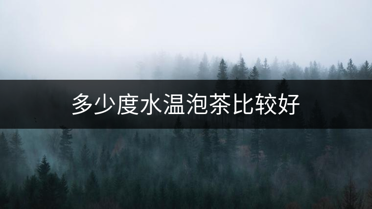 多少度水溫泡茶比較好 多少度水溫泡茶比較好