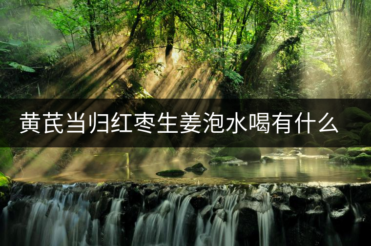 黃芪當歸紅棗生姜泡水喝有什么功效 黃芪當歸紅棗生姜泡水喝有什么功效
