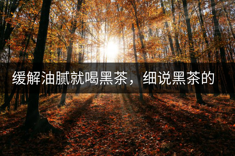 緩解油膩就喝黑茶，細(xì)說黑茶的功效和好處