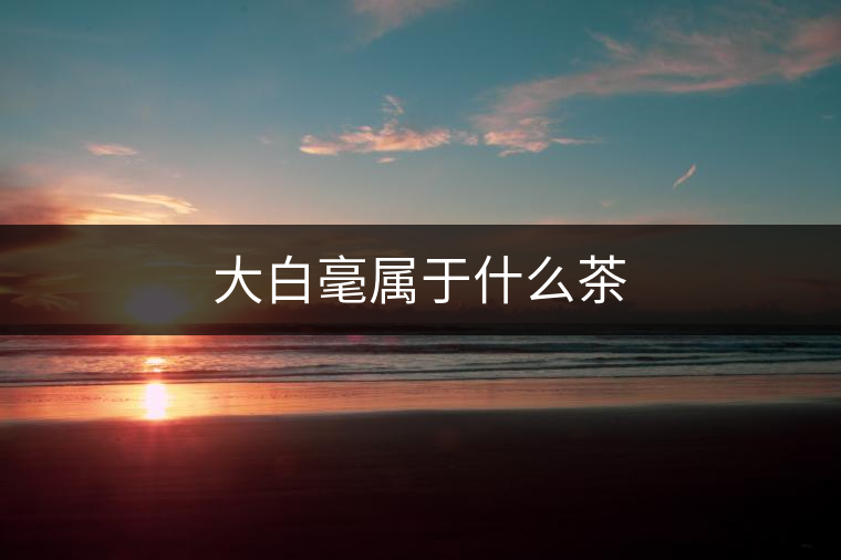 大白毫屬于什么茶 大白毫屬于什么茶