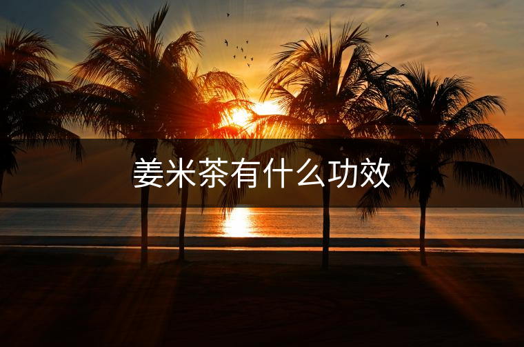 姜米茶有什么功效 姜米茶有什么功效