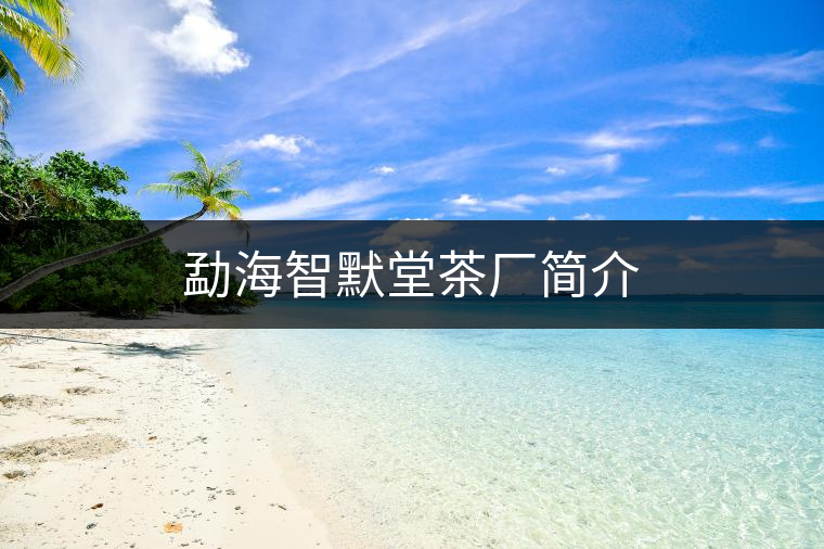 勐海智默堂茶廠簡介 勐海智默堂茶廠簡介
