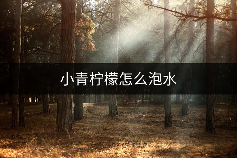 小青檸檬怎么泡水 小青檸檬怎么泡水