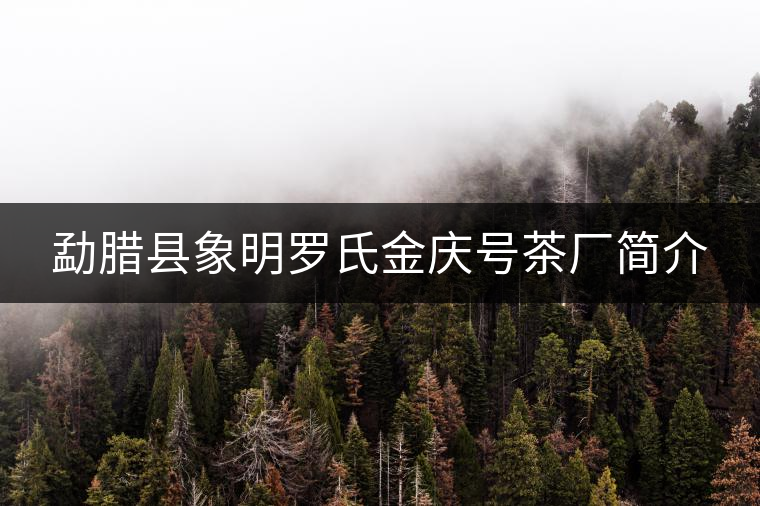 勐臘縣象明羅氏金慶號(hào)茶廠(chǎng)簡(jiǎn)介 勐臘縣象明羅氏金慶號(hào)茶廠(chǎng)簡(jiǎn)介