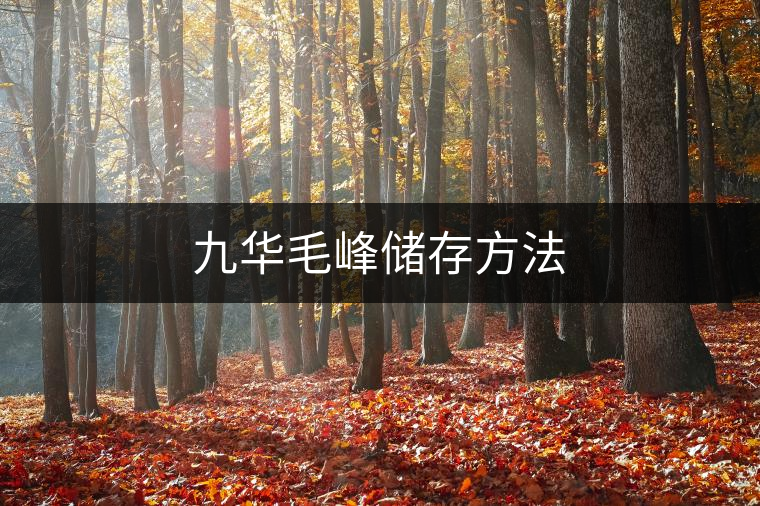 九華毛峰儲(chǔ)存方法