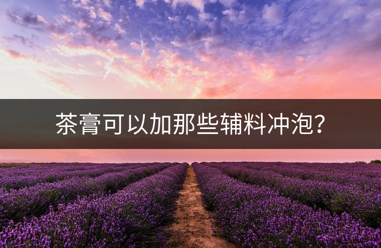 茶膏可以加那些輔料沖泡？