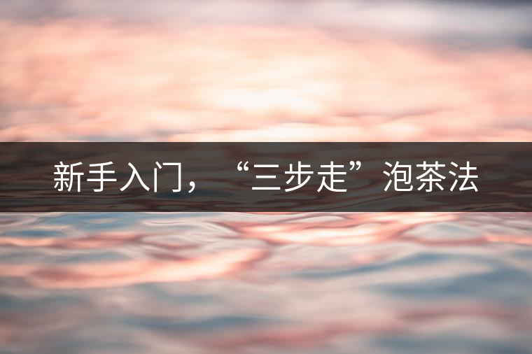 新手入門，“三步走”泡茶法