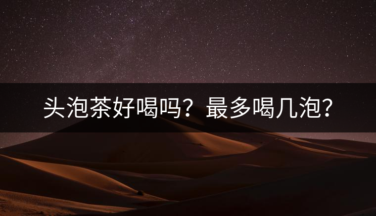 頭泡茶好喝嗎？最多喝幾泡？