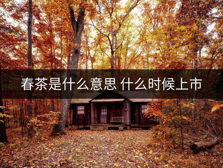 春茶是什么意思 什么時候上市 春茶是什么意思 什么時候上市