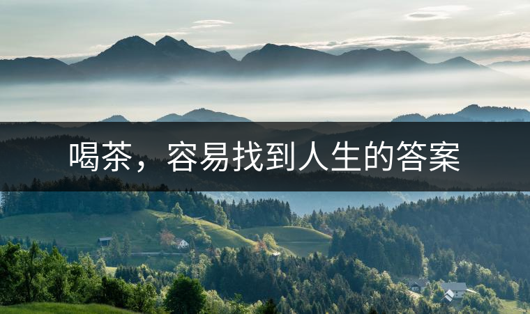 喝茶，容易找到人生的答案