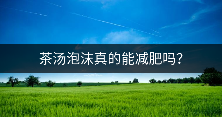 茶湯泡沫真的能減肥嗎？