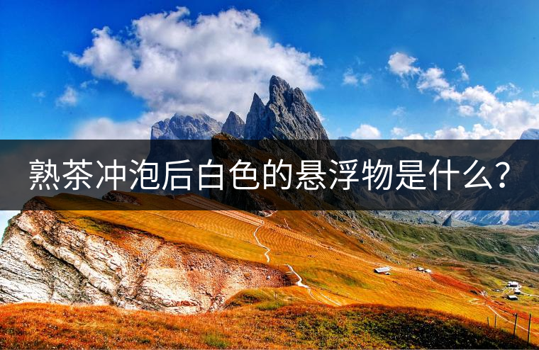 熟茶沖泡后白色的懸浮物是什么？