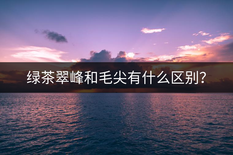 綠茶翠峰和毛尖有什么區(qū)別？