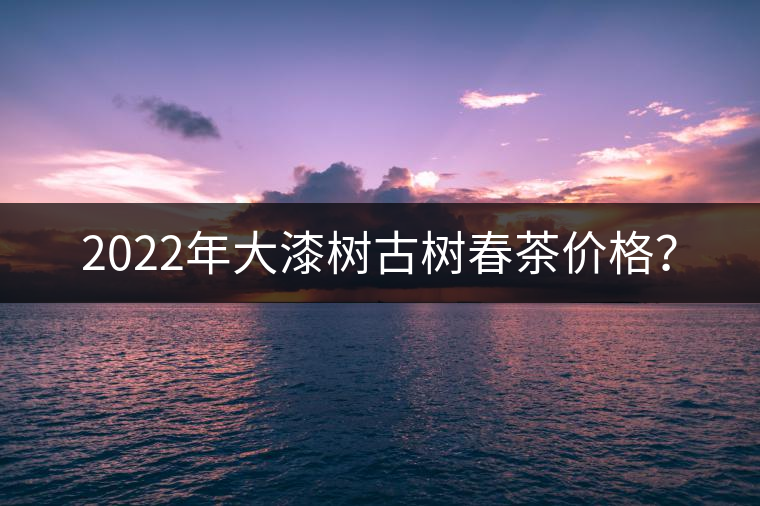 2022年大漆樹古樹春茶價格？