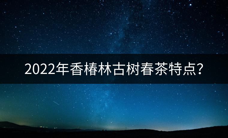 2022年香椿林古樹春茶特點(diǎn)？