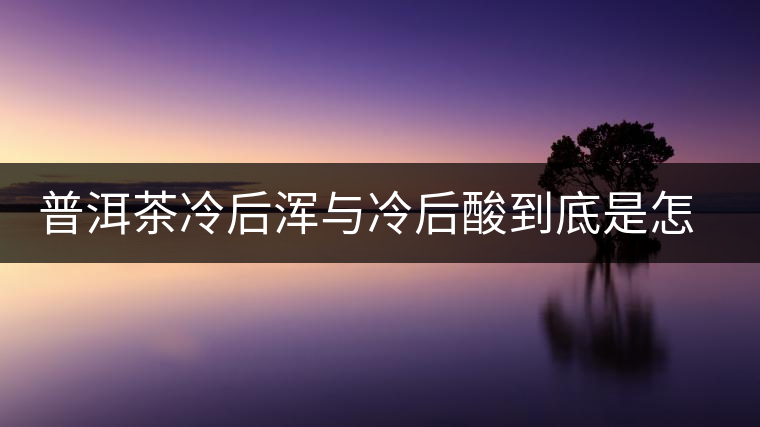 普洱茶冷后渾與冷后酸到底是怎么回事？