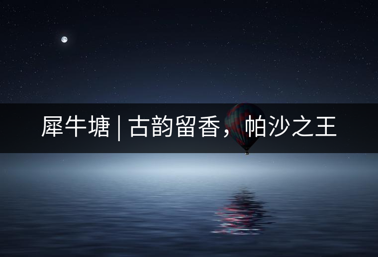 犀牛塘 | 古韻留香,帕沙之王 犀牛塘 | 古韻留香,帕沙之王