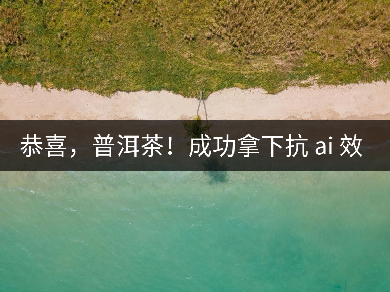 恭喜，普洱茶！成功拿下抗 ai 效果第二名！