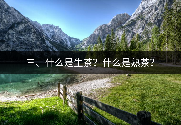 三、什么是生茶？什么是熟茶？