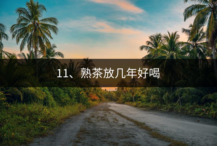 11、熟茶放幾年好喝