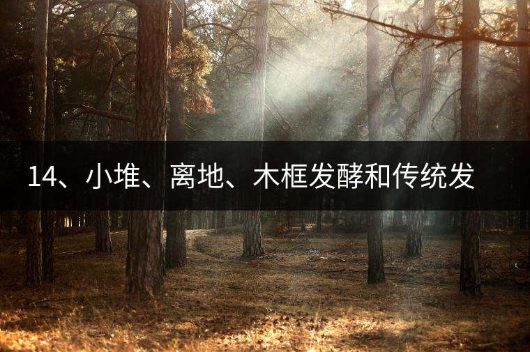 14、小堆、離地、木框發(fā)酵和傳統(tǒng)發(fā)酵