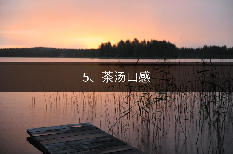 5、茶湯口感